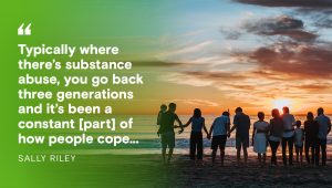 Families by the beach